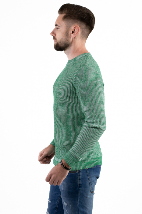 Pulover verde din tricot barbati [3]