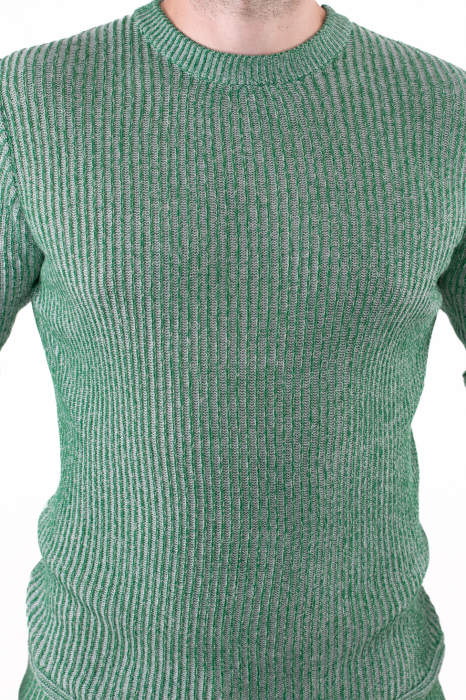 Pulover verde din tricot barbati [4]