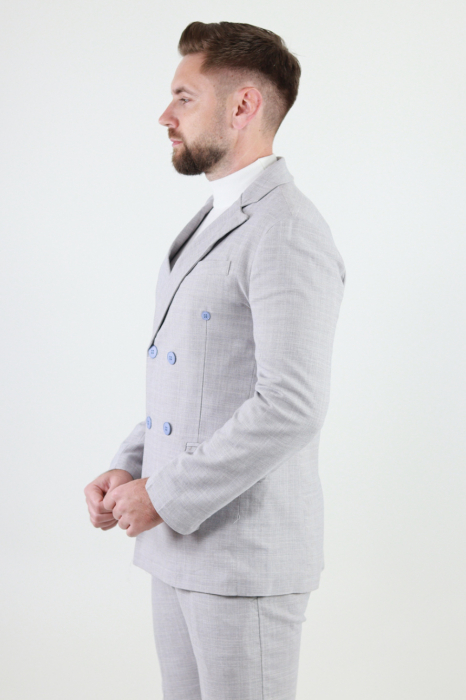 Sacou gri barbati 4 nasturi slim fit [2]