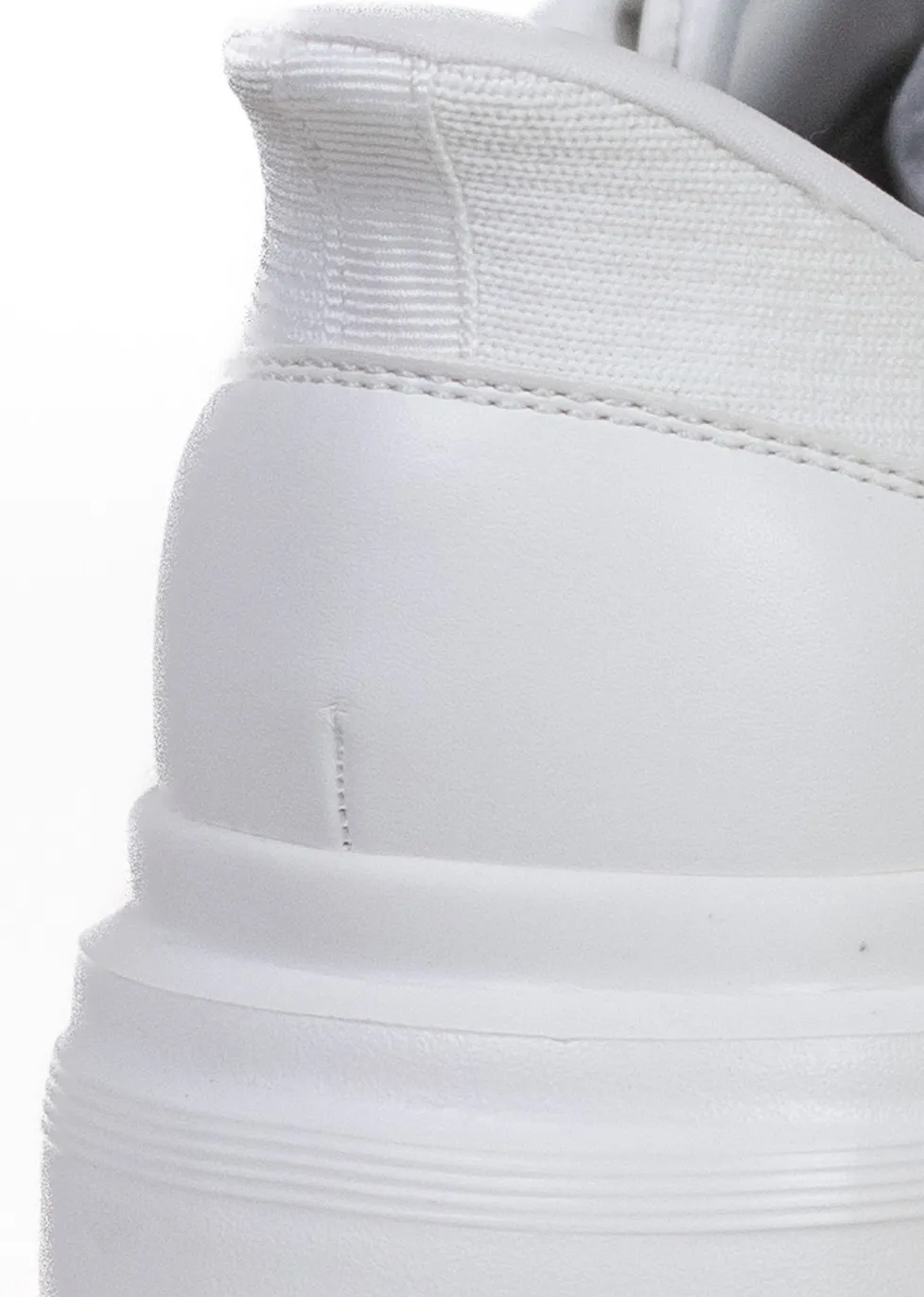 Sneaker alb casual din material textil si inserții de piele eco [7]