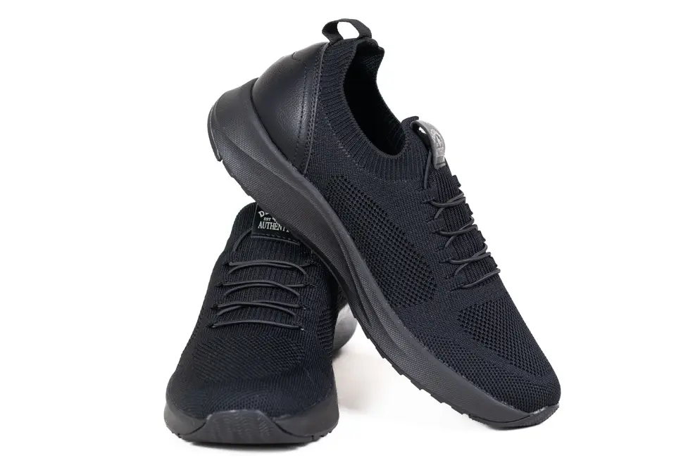 Pantofi Casual Bărbați Slip-On, Material Textil Respirabil, Talpă Ultra-Flexibilă, Negru/Alb [5]