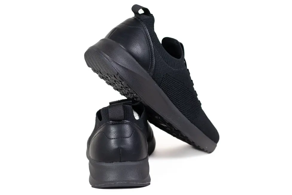 Pantofi Casual Bărbați Slip-On, Material Textil Respirabil, Talpă Ultra-Flexibilă, Negru/Alb [6]