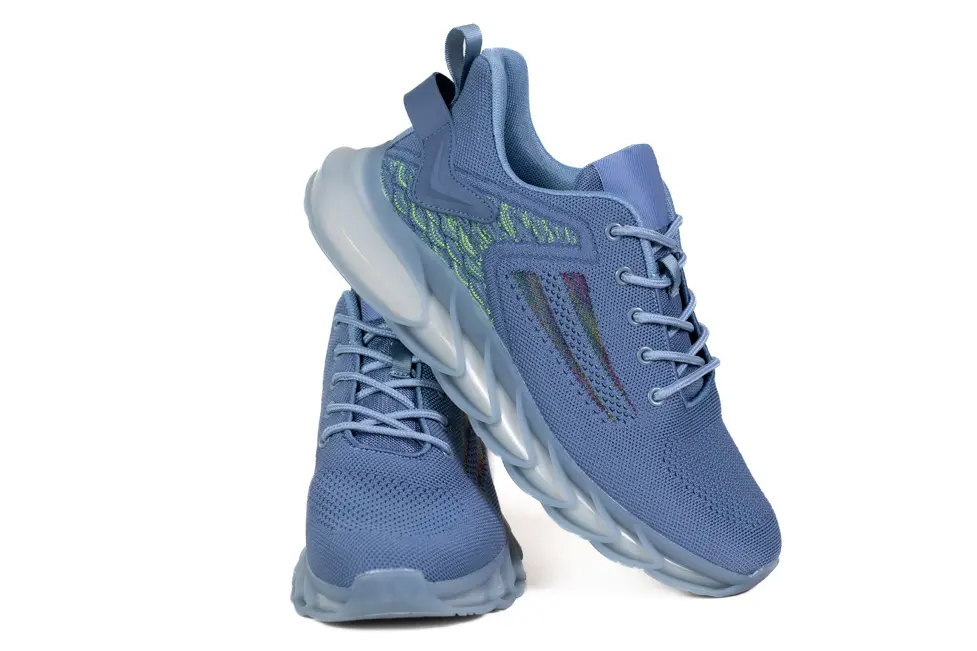 neakers Bărbați Sport-Casual Albastru, Mesh Respirabil, Talpă Segmentată Wave, Accente Neo [4]