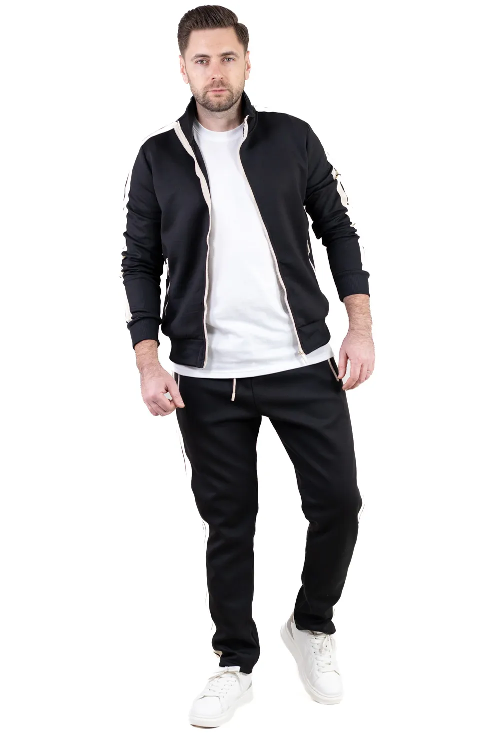 Trening barbati cu dungi fara gluga [6]