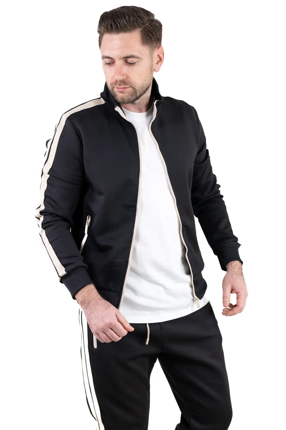 Trening barbati cu dungi fara gluga [9]