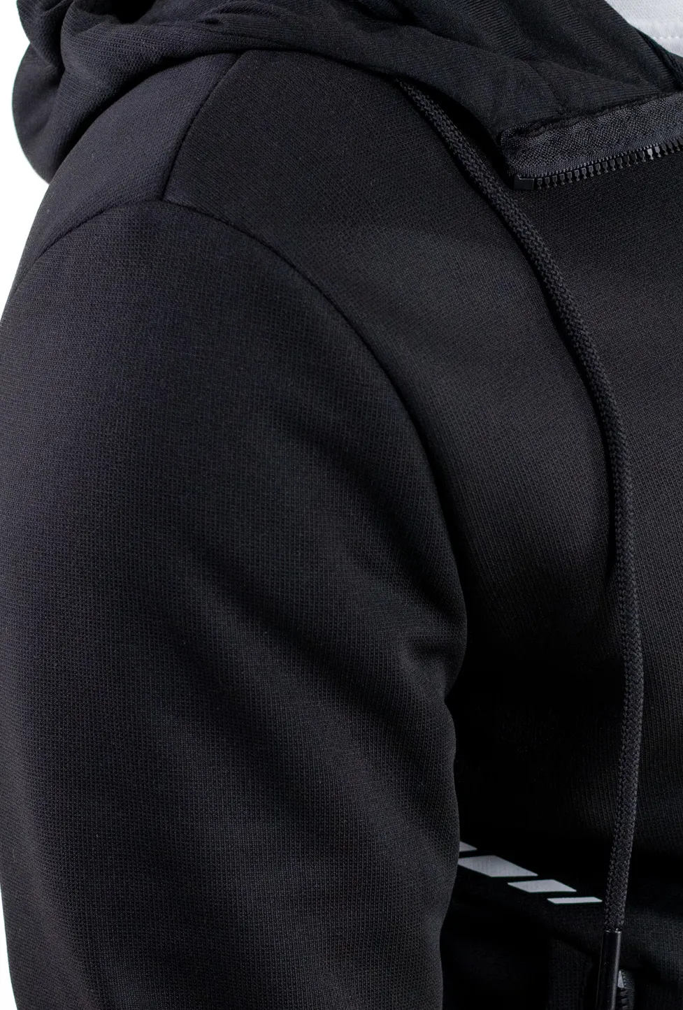 Trening negru confort cu fermoar si gluga [3]