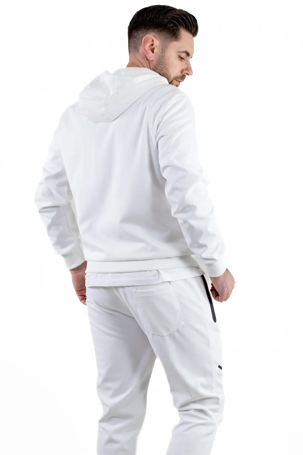 Trening alb confort cu detalii negre [7]