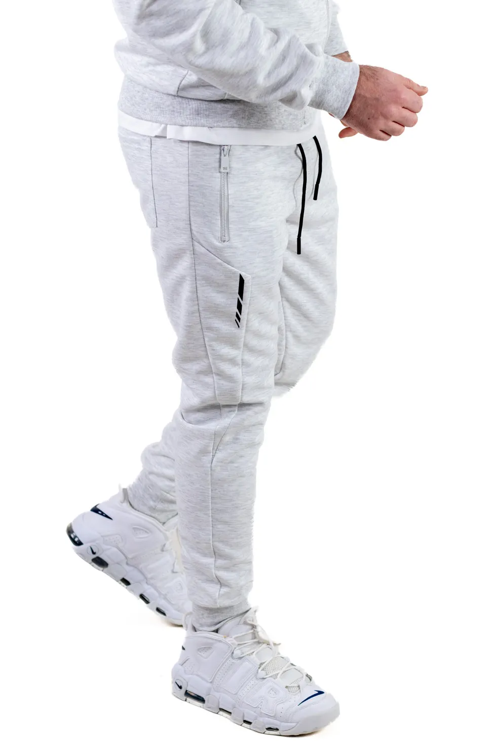 Trening gri confort cu fermoar si gluga [5]