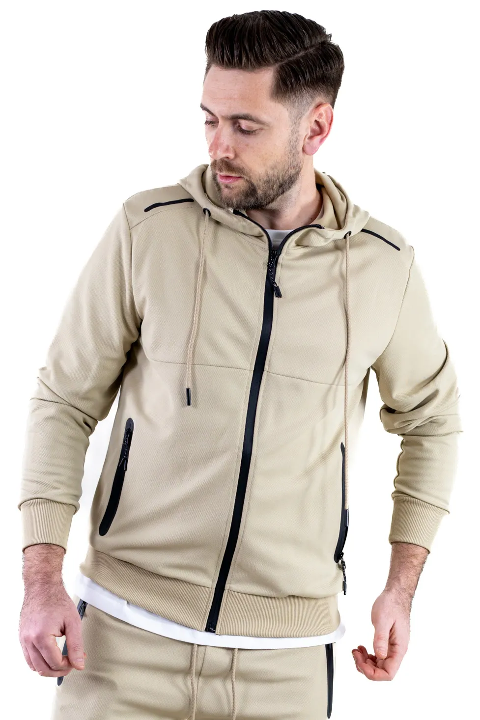 Trening crem confort cu detalii negre [4]