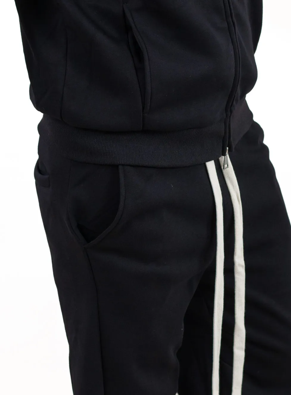 Trening negru gros oversize căptușit cu catifea [11]
