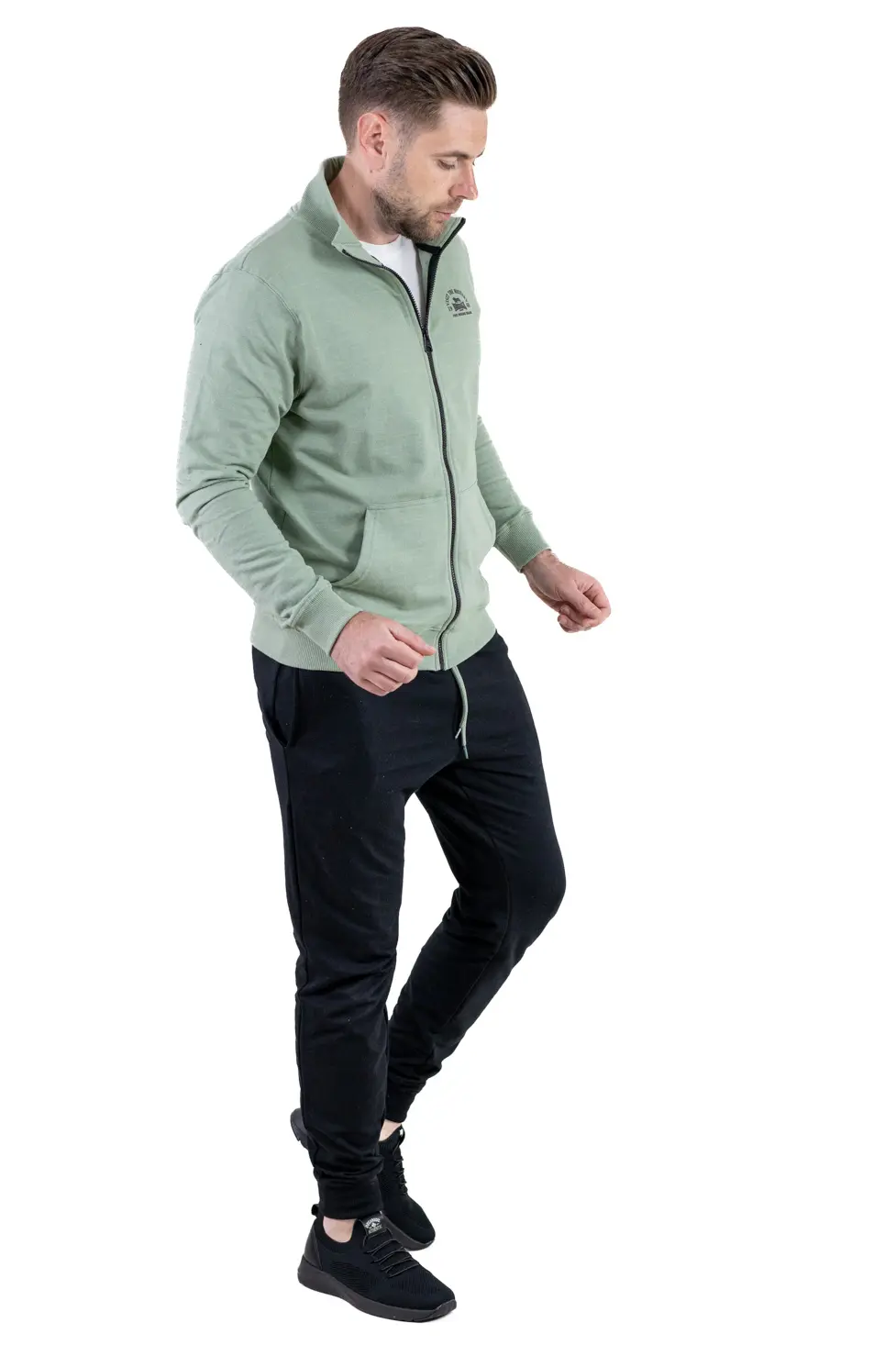 Trening barbati Lonsdale bumbac Verde/Negru [7]