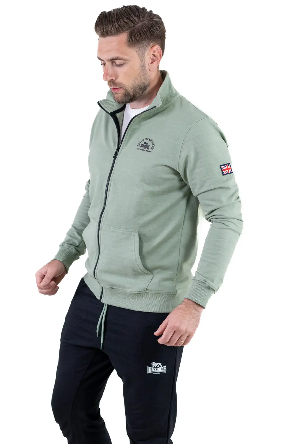 Trening barbati Lonsdale bumbac Verde/Negru [9]