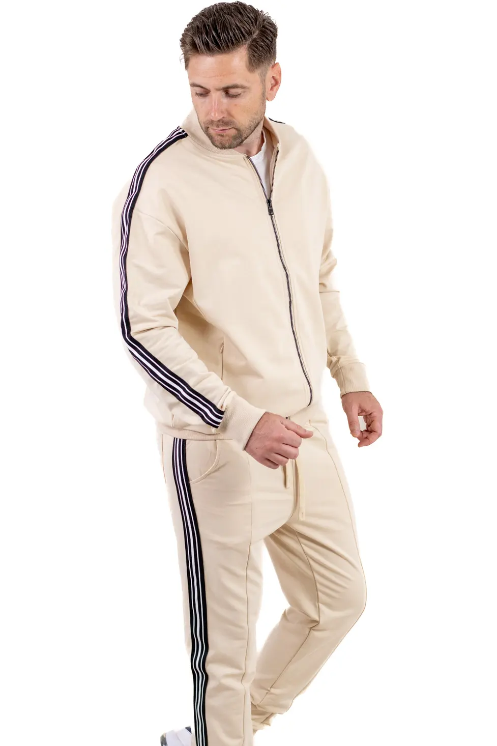 Trening pentru barbati premium crem stripe [2]