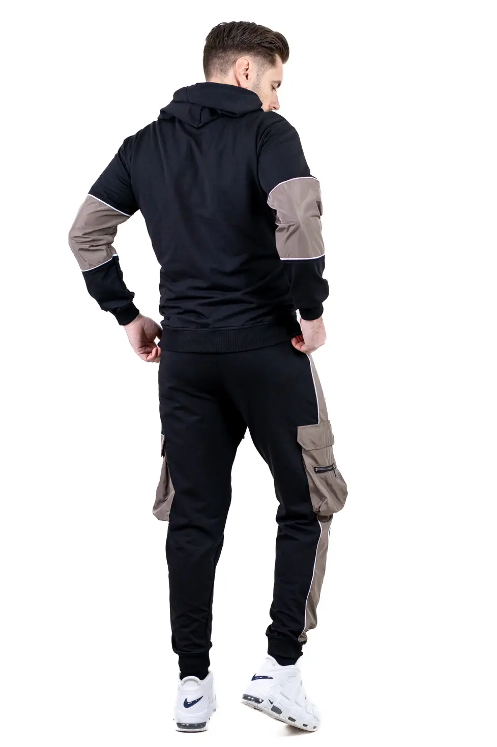 Trening urban cu multiple buzunare negru cu maro [2]