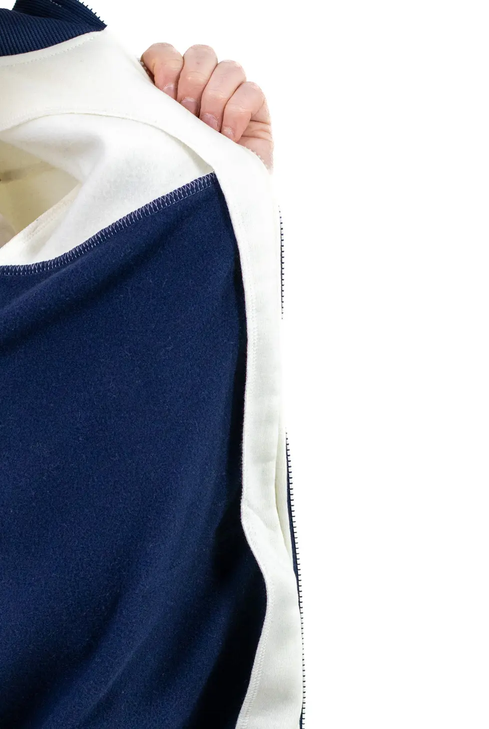 Trening gros vătuit bleumarin - crem [7]