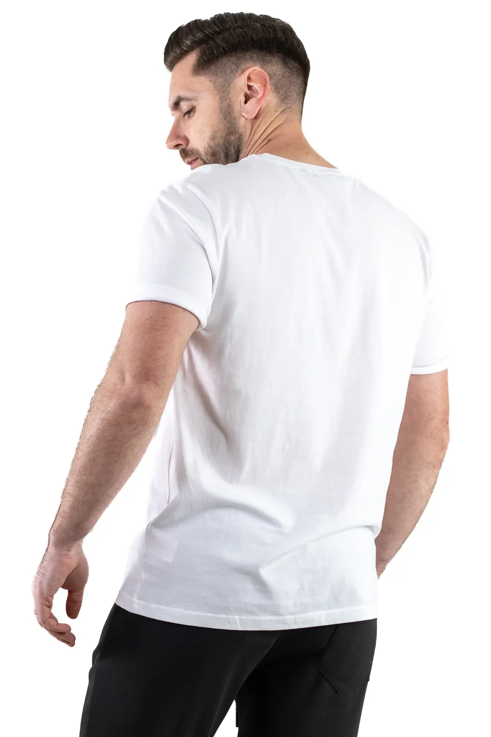 Tricou alb bumbac London [4]