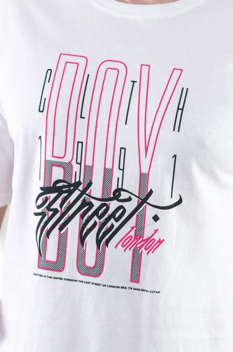 Tricou alb bumbac London [5]