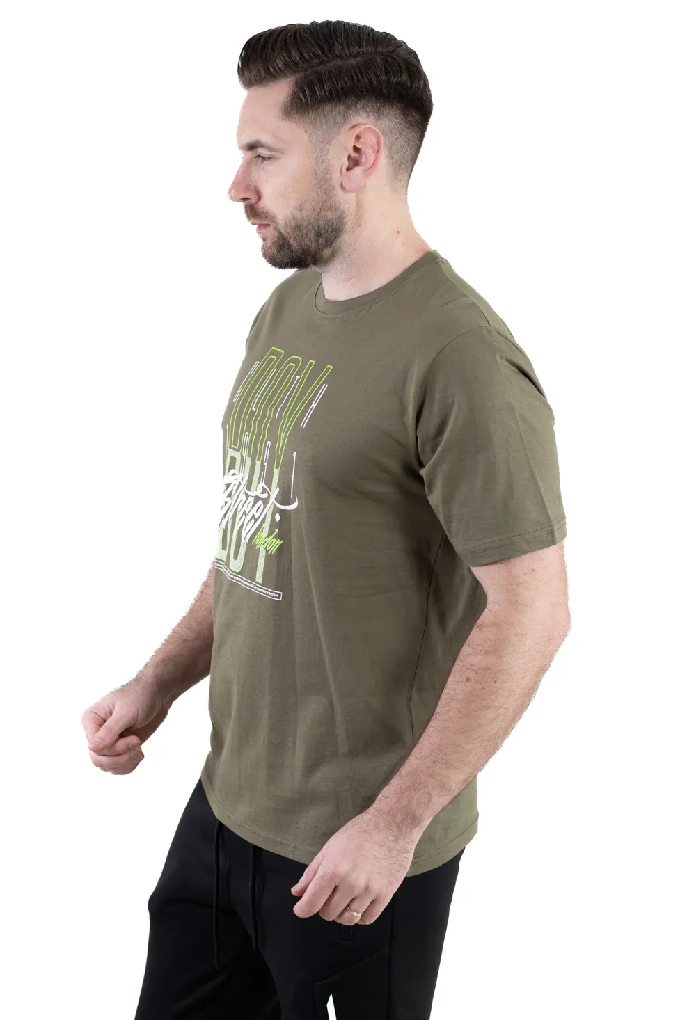 Tricou verde bumbac London [3]