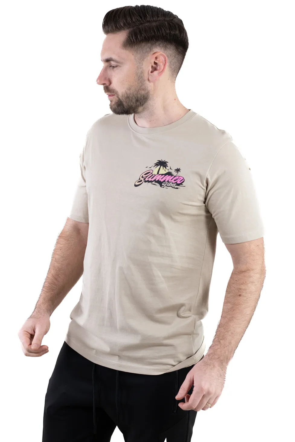 Tricou crem bumbac Summer [4]