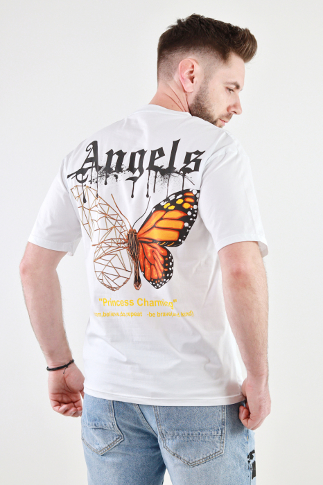 Tricou alb oversize Angels [3]