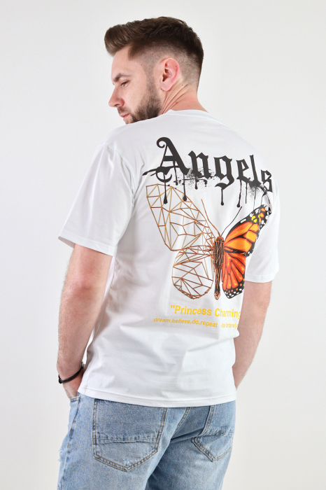 Tricou alb oversize Angels [5]