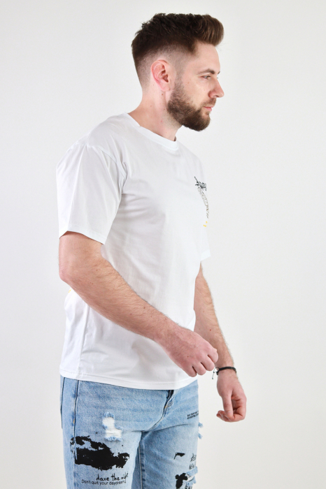 Tricou alb oversize Angels [6]