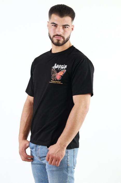 Tricou negru oversize Angels [5]