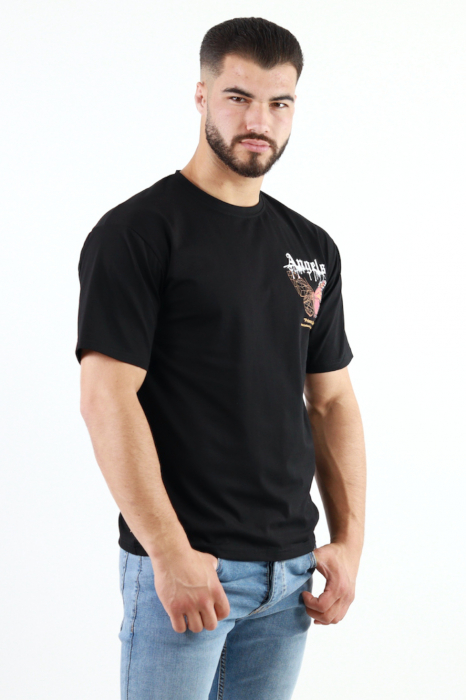 Tricou negru oversize Angels [4]