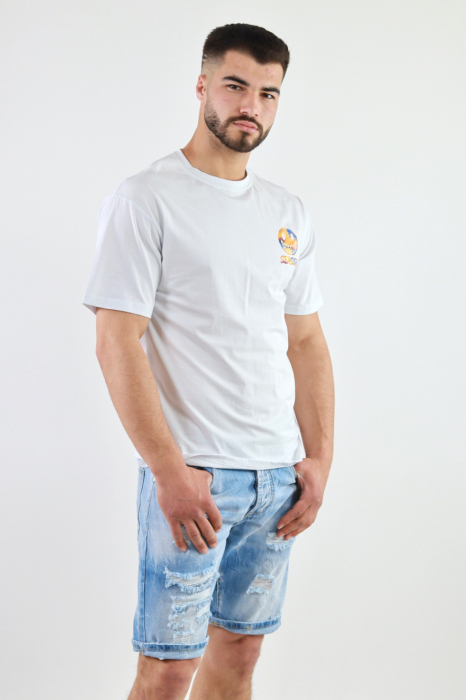 Tricou alb oversize seaside [2]
