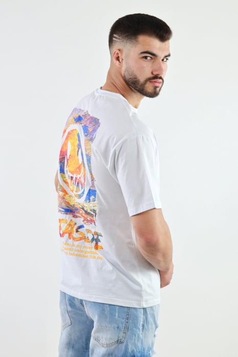 Tricou alb oversize seaside [4]