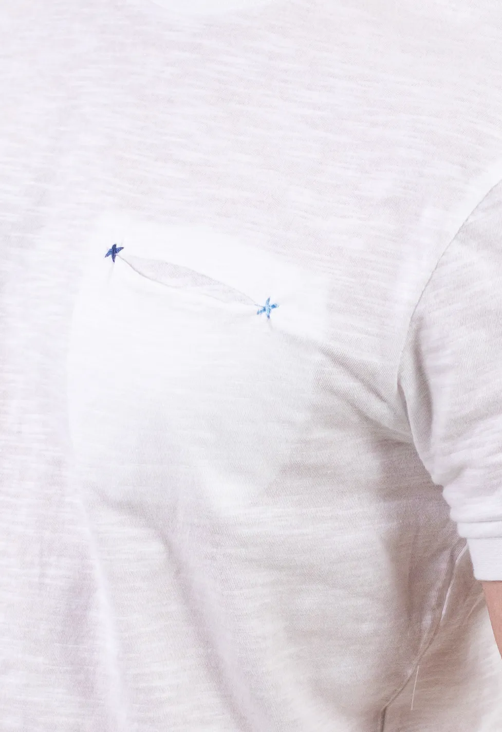 Tricou bărbați alb 100% bumbac cu buzunar ascuns [3]