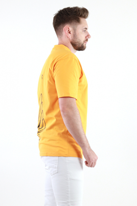 Tricou barbati orange cu imprimeu [4]