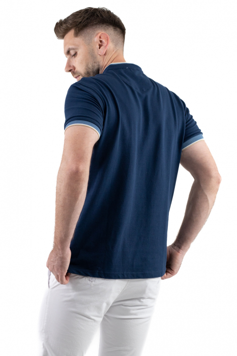 Tricou barbati cu guler tunica si 2 nasturi [4]