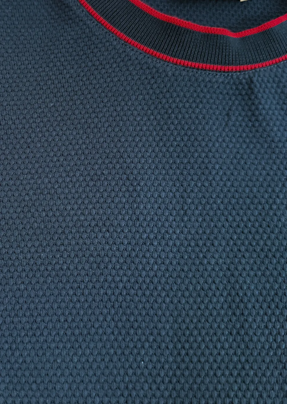 Tricou bărbați bleumarin din bumbac texturat, respirabil și durabil [6]