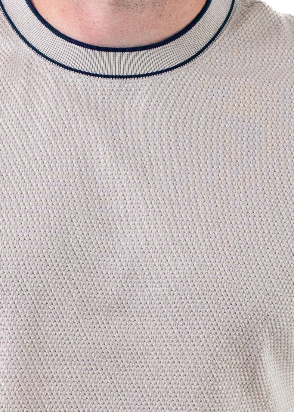 Tricou bărbați gri din bumbac texturat, respirabil și durabil [5]