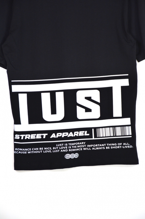 Tricou barbati oversize negru just [2]