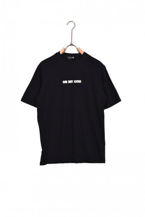 Tricou barbati oversize negru oh my god [3]