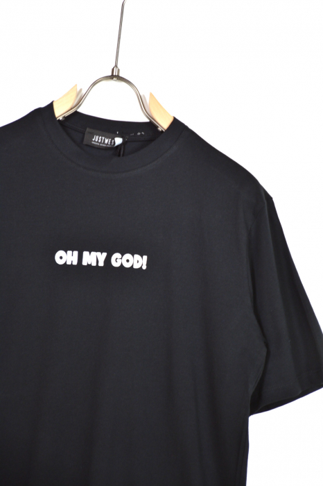 Tricou barbati oversize negru oh my god [4]