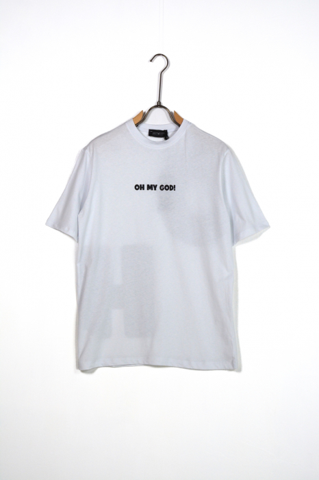 Tricou barbati oversize alb oh my god [2]