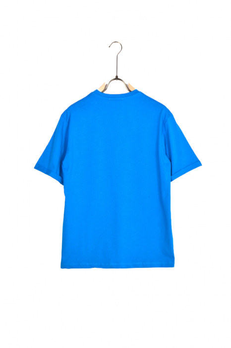 Tricou barbati oversize smile albastru [3]