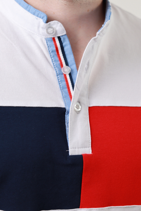 Tricou barbati cu nasturi si guler tunica [7]