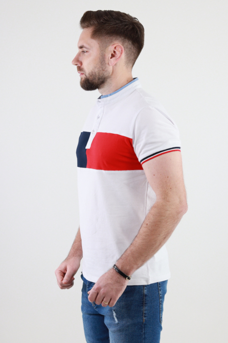 Tricou barbati cu nasturi si guler tunica [4]
