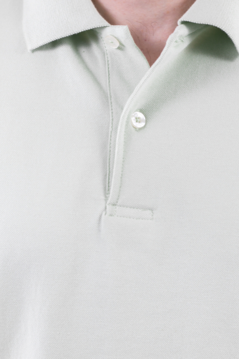 Tricou barbati polo verde aqua regular fit [3]