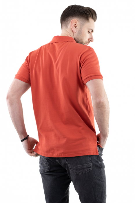 Tricou barbati polo caramiziu regular fit [3]