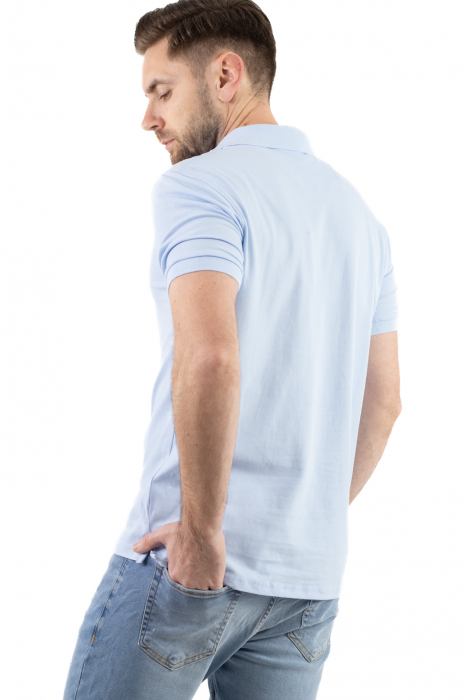Tricou barbati polo albastru deschis regular fit [8]