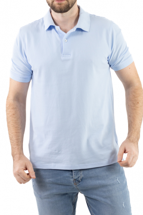 Tricou barbati polo albastru deschis regular fit [10]