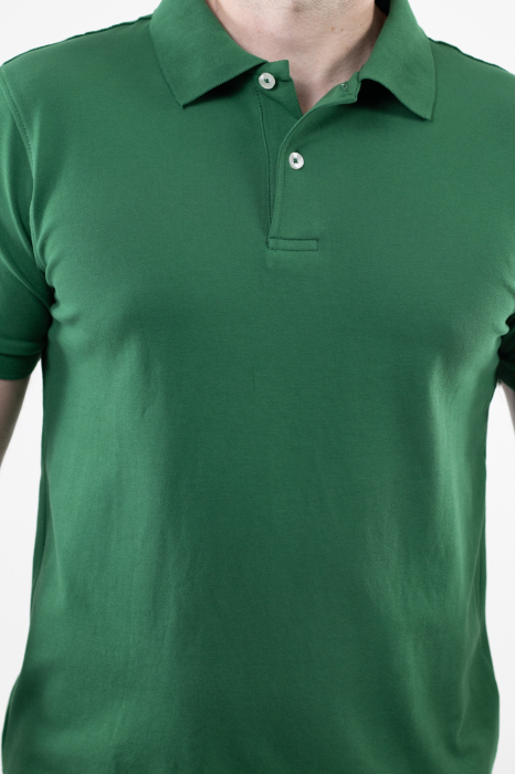 Tricou barbati polo verde regular fit [9]