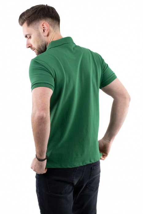 Tricou barbati polo verde regular fit [7]