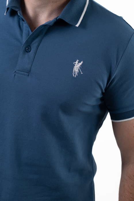 Tricou barbati polo albastru [2]