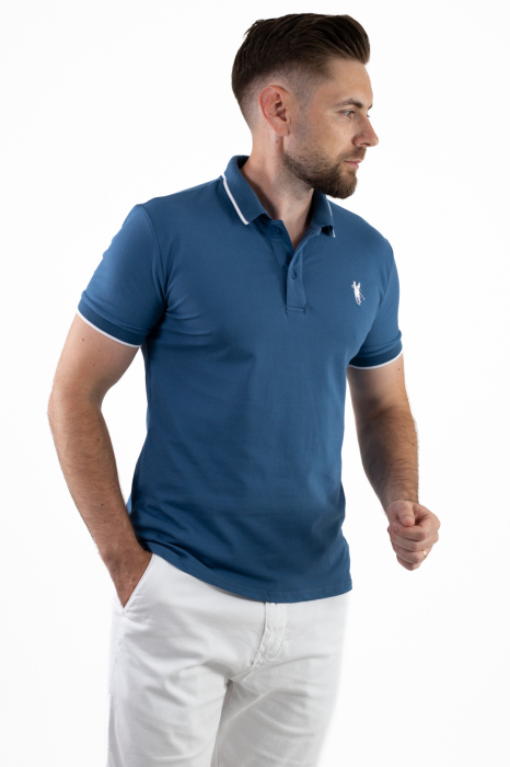 Tricou barbati polo albastru [4]